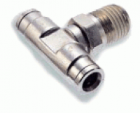 Male Swivel Tee Fitting: 1/2" NPT - 1/2" Tube